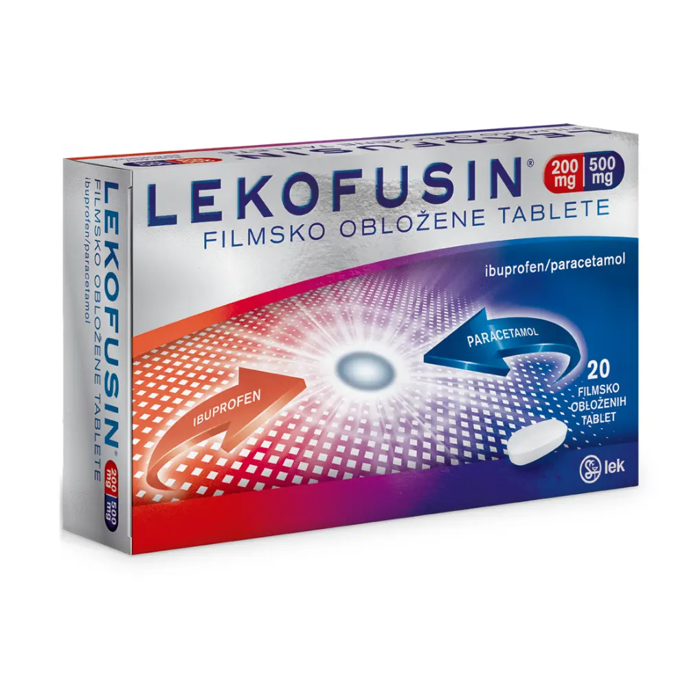 Lekofusin 200 mg/500 mg, filmsko obložene tablete (20 tablet)